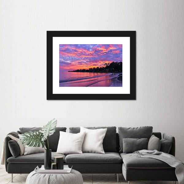 Sunset On Koh Chang Island Canvas Wall Art-3 Horizontal-Gallery Wrap-25" x 16"-Tiaracle