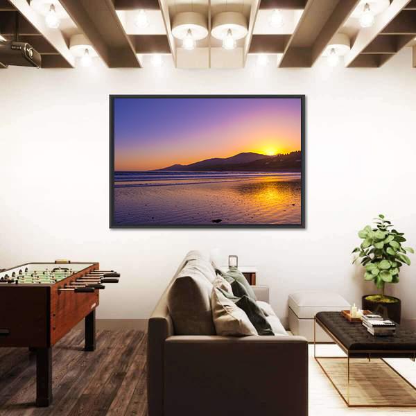 Sunset Over Inch Beach On Dingle Peninsula Canvas Wall Art-3 Horizontal-Gallery Wrap-25" x 16"-Tiaracle
