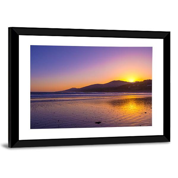 Sunset Over Inch Beach On Dingle Peninsula Canvas Wall Art-3 Horizontal-Gallery Wrap-25" x 16"-Tiaracle