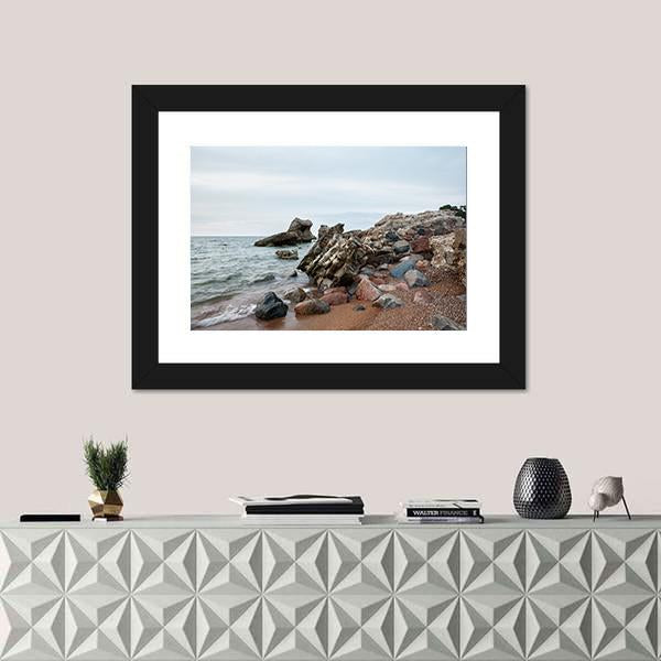 Sunset Over Old Demolished Military Forts Canvas Wall Art-1 Piece-Framed Print-42" x 14"-Tiaracle
