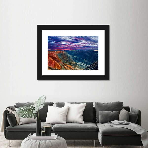 Super Pit Kalgoorlie Canvas Wall Art-1 Piece-Framed Print-20" x 16"-Tiaracle