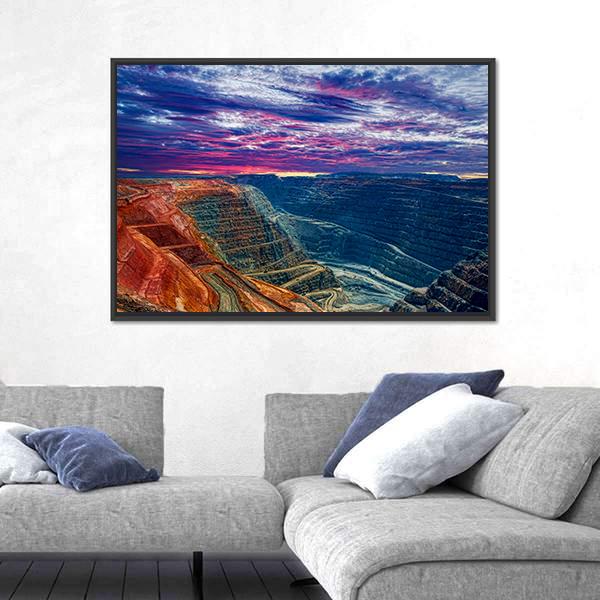 Super Pit Kalgoorlie Canvas Wall Art-5 Horizontal-Gallery Wrap-22" x 12"-Tiaracle