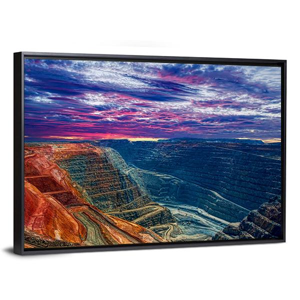 Super Pit Kalgoorlie Canvas Wall Art-5 Horizontal-Gallery Wrap-22" x 12"-Tiaracle