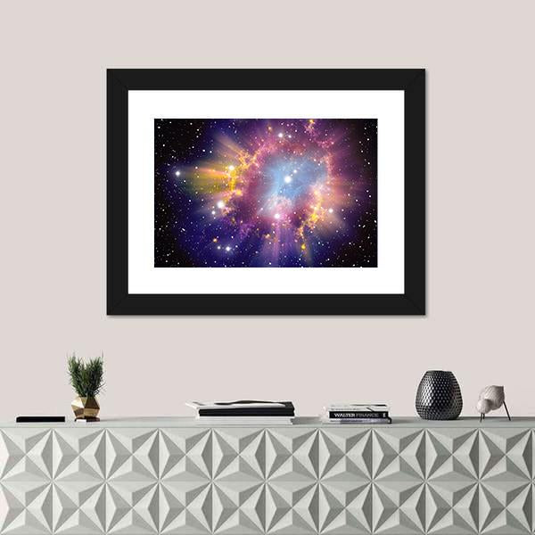 Supernova Explosion Canvas Wall Art-1 Piece-Framed Print-20" x 16"-Tiaracle