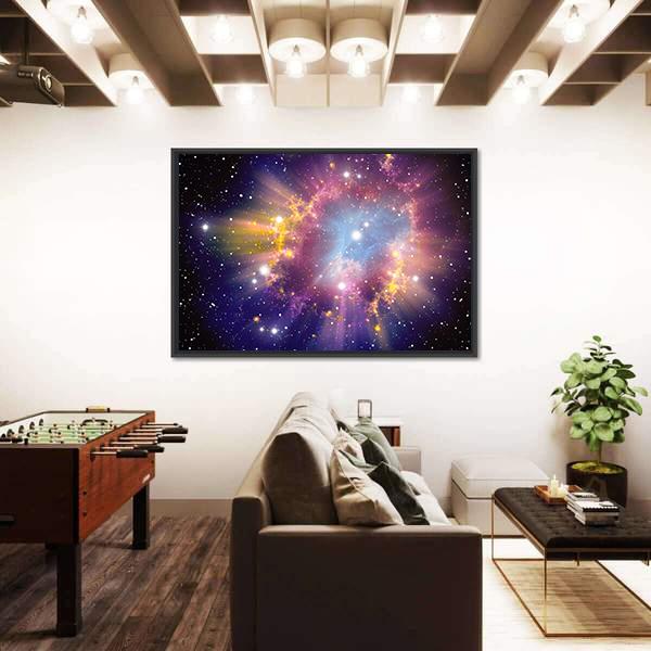 Supernova Explosion Canvas Wall Art-5 Horizontal-Gallery Wrap-22" x 12"-Tiaracle
