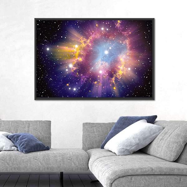 Supernova Explosion Canvas Wall Art-5 Horizontal-Gallery Wrap-22" x 12"-Tiaracle