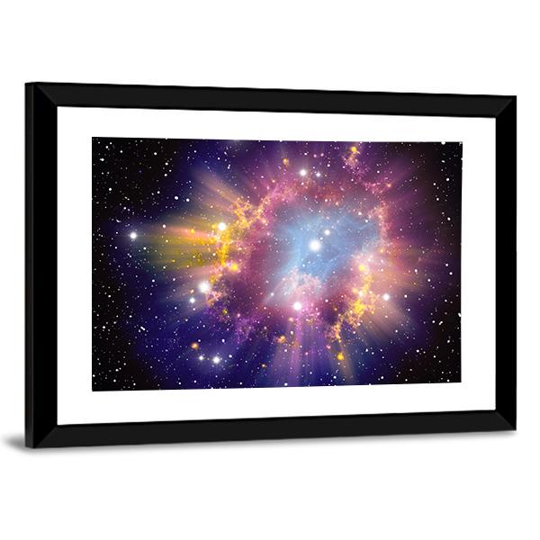 Supernova Explosion Canvas Wall Art-5 Horizontal-Gallery Wrap-22" x 12"-Tiaracle