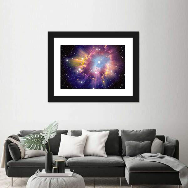Supernova Explosion Canvas Wall Art-5 Horizontal-Gallery Wrap-22" x 12"-Tiaracle
