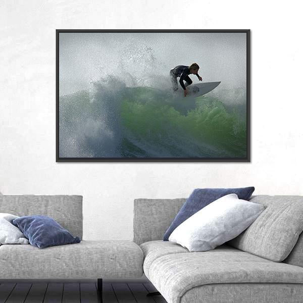 Surfing Floater Canvas Wall Art-5 Horizontal-Gallery Wrap-22" x 12"-Tiaracle
