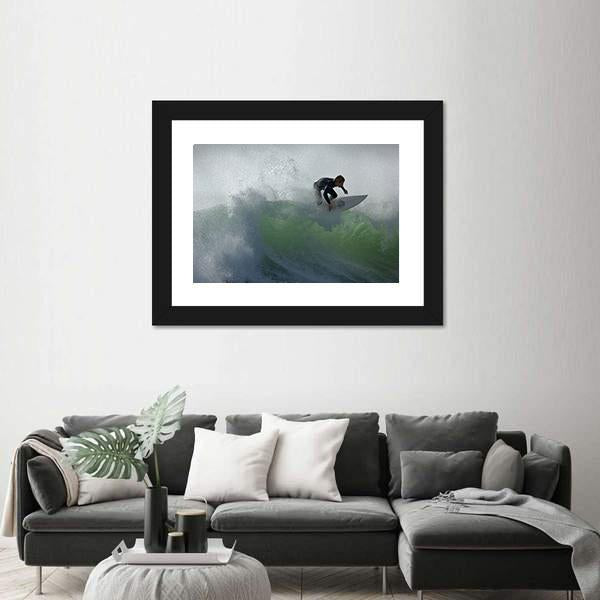 Surfing Floater Canvas Wall Art-5 Horizontal-Gallery Wrap-22" x 12"-Tiaracle