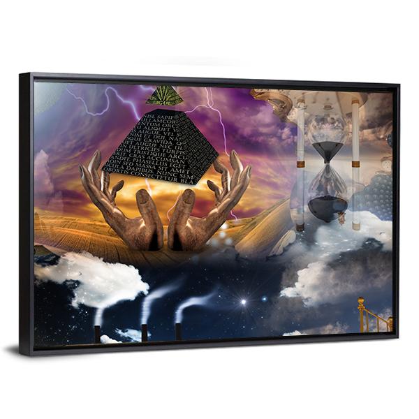 Surreal Composition Canvas Wall Art-5 Horizontal-Gallery Wrap-22" x 12"-Tiaracle
