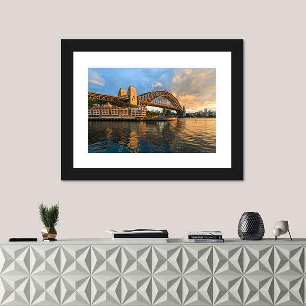 Sydney Harbour Bridge Canvas Wall Art-1 Piece-Framed Print-30" x 20"-Tiaracle