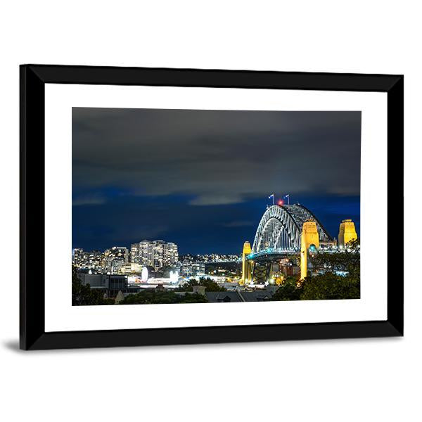 Sydney Harbour Bridge Canvas Wall Art-5 Horizontal-Gallery Wrap-22" x 12"-Tiaracle
