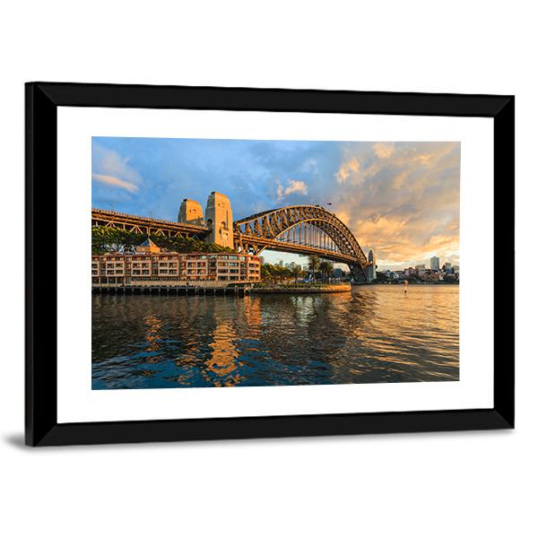 Sydney Harbour Bridge Canvas Wall Art-5 Horizontal-Gallery Wrap-22" x 12"-Tiaracle