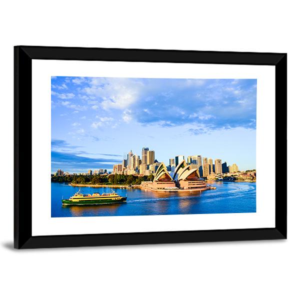 Sydney Opera Houses Canvas Wall Art-5 Horizontal-Gallery Wrap-22" x 12"-Tiaracle