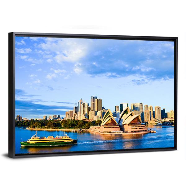 Sydney Opera Houses Canvas Wall Art-5 Horizontal-Gallery Wrap-22" x 12"-Tiaracle