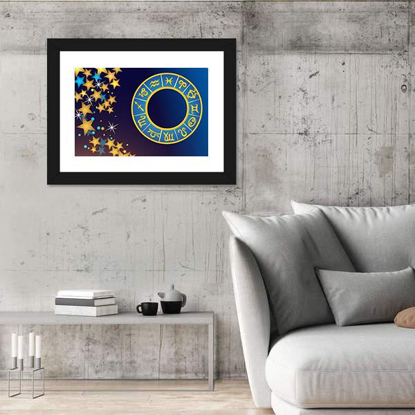 Symbol Of Zodiac Canvas Wall Art-5 Horizontal-Gallery Wrap-22" x 12"-Tiaracle