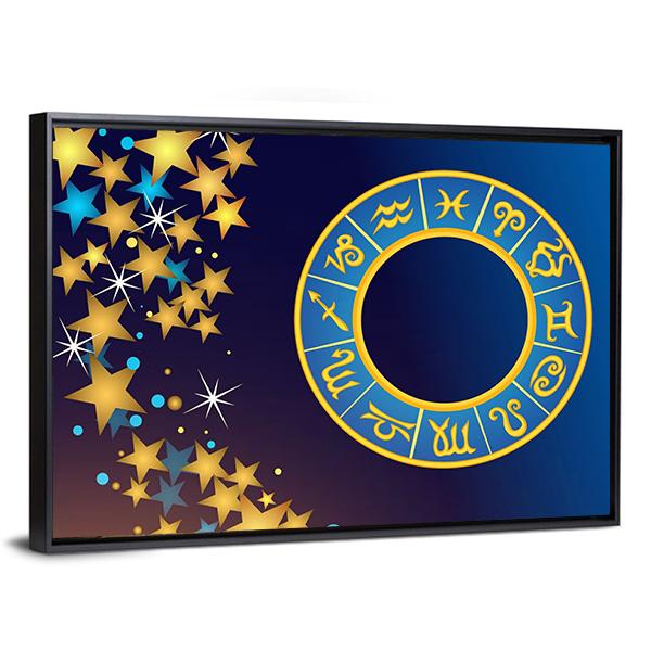 Symbol Of Zodiac Canvas Wall Art-5 Horizontal-Gallery Wrap-22" x 12"-Tiaracle