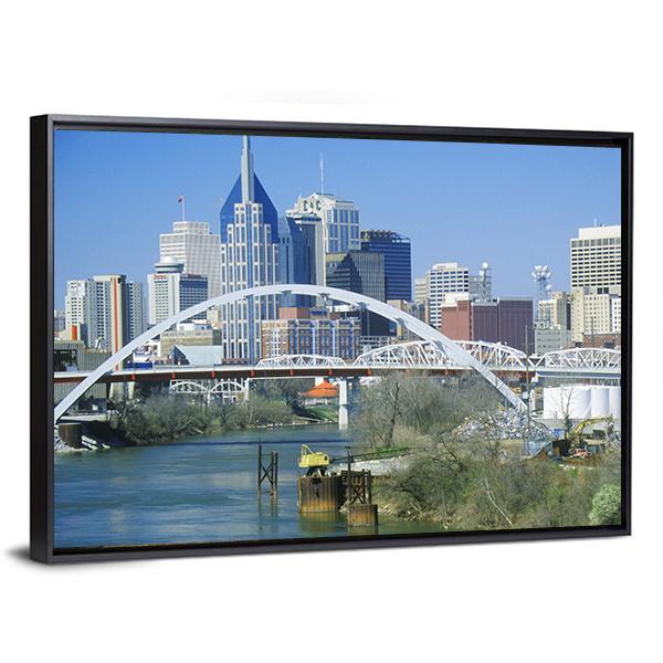 TN Skyline Canvas Wall Art-5 Horizontal-Gallery Wrap-22" x 12"-Tiaracle