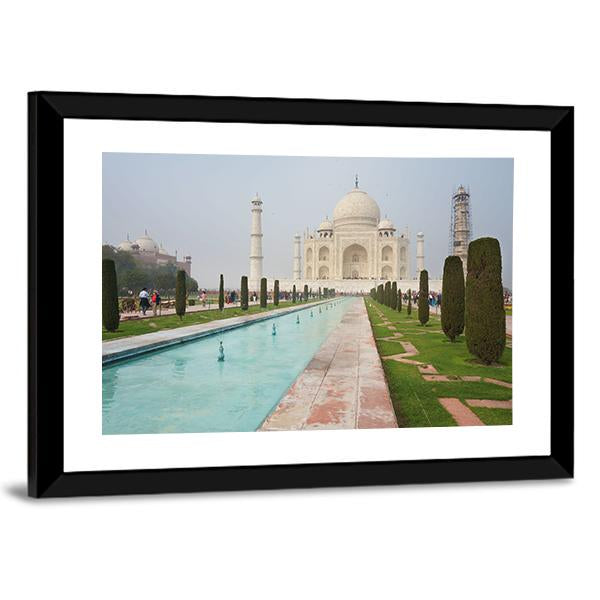 Taj Mahal View Canvas Wall Art-5 Horizontal-Gallery Wrap-22" x 12"-Tiaracle