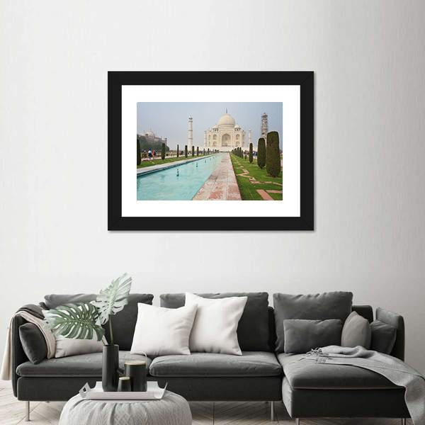 Taj Mahal View Canvas Wall Art-5 Horizontal-Gallery Wrap-22" x 12"-Tiaracle