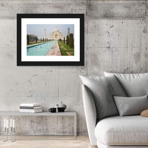 Taj Mahal View Canvas Wall Art-5 Horizontal-Gallery Wrap-22" x 12"-Tiaracle