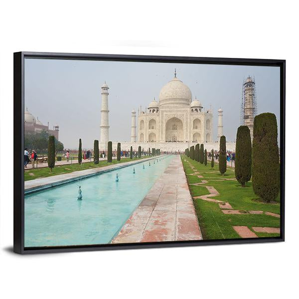 Taj Mahal View Canvas Wall Art-5 Horizontal-Gallery Wrap-22" x 12"-Tiaracle