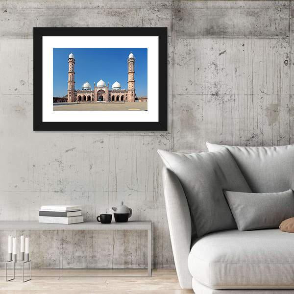 Taj-Ul Masjid India Canvas Wall Art-5 Horizontal-Gallery Wrap-22" x 12"-Tiaracle