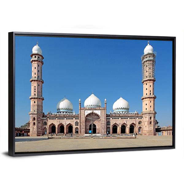 Taj-Ul Masjid India Canvas Wall Art-5 Horizontal-Gallery Wrap-22" x 12"-Tiaracle