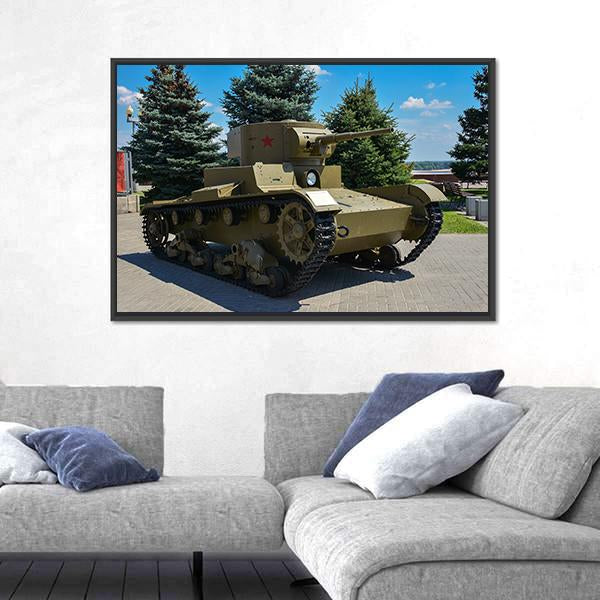 Tank Exhibition Russia Canvas Wall Art-5 Horizontal-Gallery Wrap-22" x 12"-Tiaracle