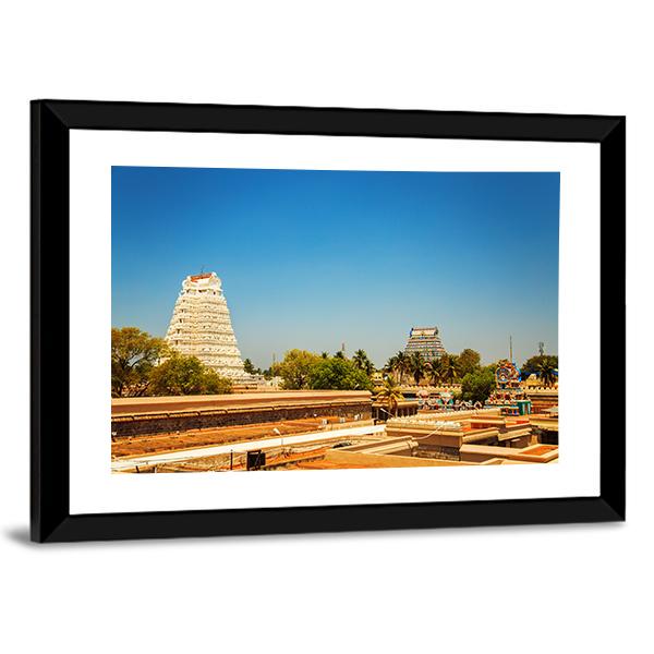 Temple of Sri Ranganathaswamy In India Canvas Wall Art-3 Horizontal-Gallery Wrap-25" x 16"-Tiaracle