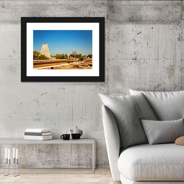 Temple of Sri Ranganathaswamy In India Canvas Wall Art-3 Horizontal-Gallery Wrap-25" x 16"-Tiaracle