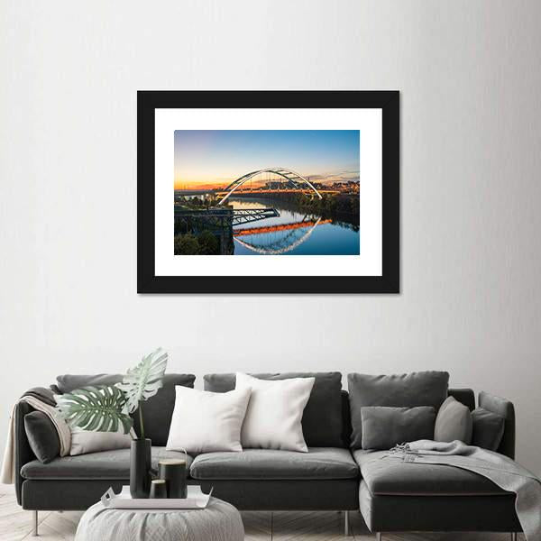 Tennessee Downtown Skyline Canvas Wall Art-5 Horizontal-Gallery Wrap-22" x 12"-Tiaracle