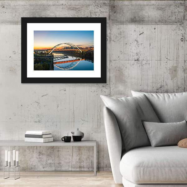 Tennessee Downtown Skyline Canvas Wall Art-5 Horizontal-Gallery Wrap-22" x 12"-Tiaracle