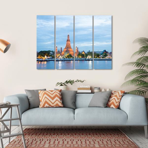 Thailand Cityscape Canvas Wall Art-4 Horizontal-Gallery Wrap-34" x 24"-Tiaracle