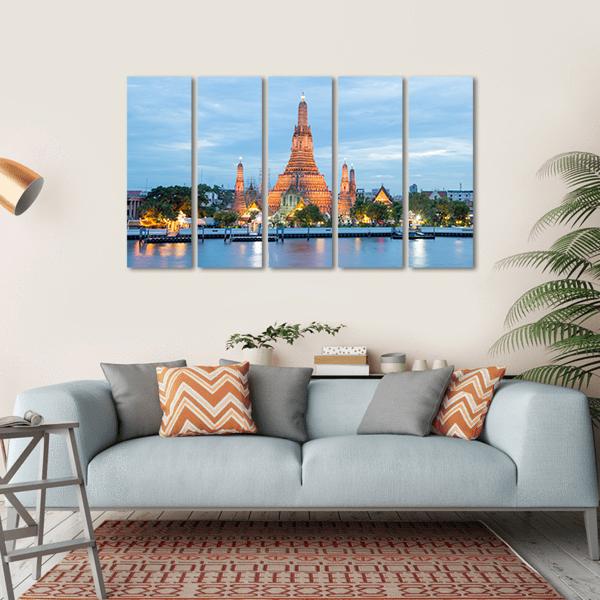 Thailand Cityscape Canvas Wall Art-5 Horizontal-Gallery Wrap-22" x 12"-Tiaracle