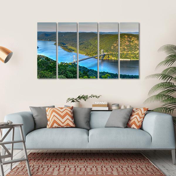 The Bear Mountain Bridge Canvas Wall Art-5 Horizontal-Gallery Wrap-22" x 12"-Tiaracle