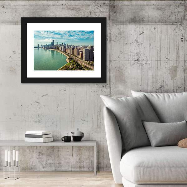 The Chicago Skyline Canvas Wall Art-5 Horizontal-Gallery Wrap-22" x 12"-Tiaracle