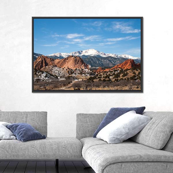 The Garden Of The Gods Park Colorado Canvas Wall Art-3 Horizontal-Gallery Wrap-25" x 16"-Tiaracle