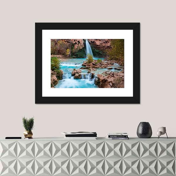 The Havasupai Falls Arizona Canvas Wall Art-1 Piece-Framed Print-30" x 20"-Tiaracle