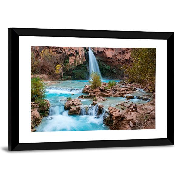 The Havasupai Falls Arizona Canvas Wall Art-5 Horizontal-Gallery Wrap-22" x 12"-Tiaracle