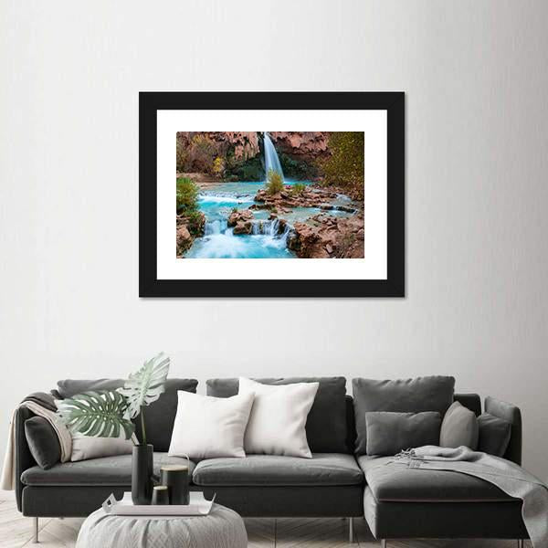 The Havasupai Falls Arizona Canvas Wall Art-5 Horizontal-Gallery Wrap-22" x 12"-Tiaracle