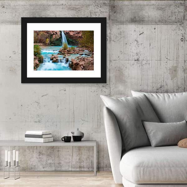 The Havasupai Falls Arizona Canvas Wall Art-5 Horizontal-Gallery Wrap-22" x 12"-Tiaracle