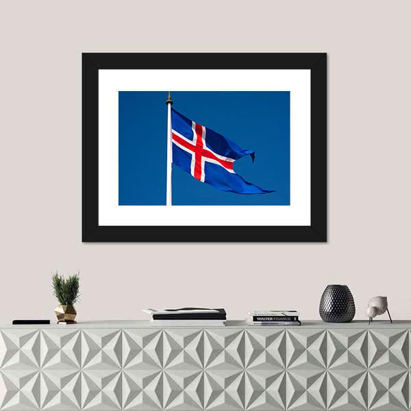 The Icelandic Flag Canvas Wall Art-1 Piece-Framed Print-30" x 20"-Tiaracle