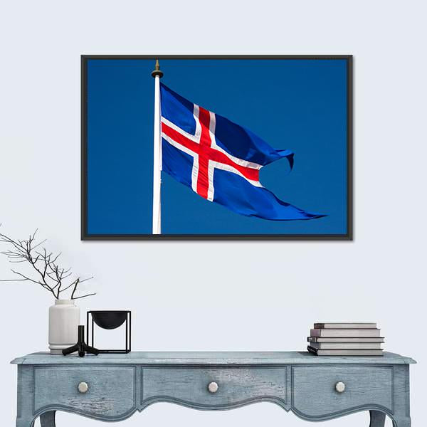 The Icelandic Flag Canvas Wall Art-5 Horizontal-Gallery Wrap-22" x 12"-Tiaracle
