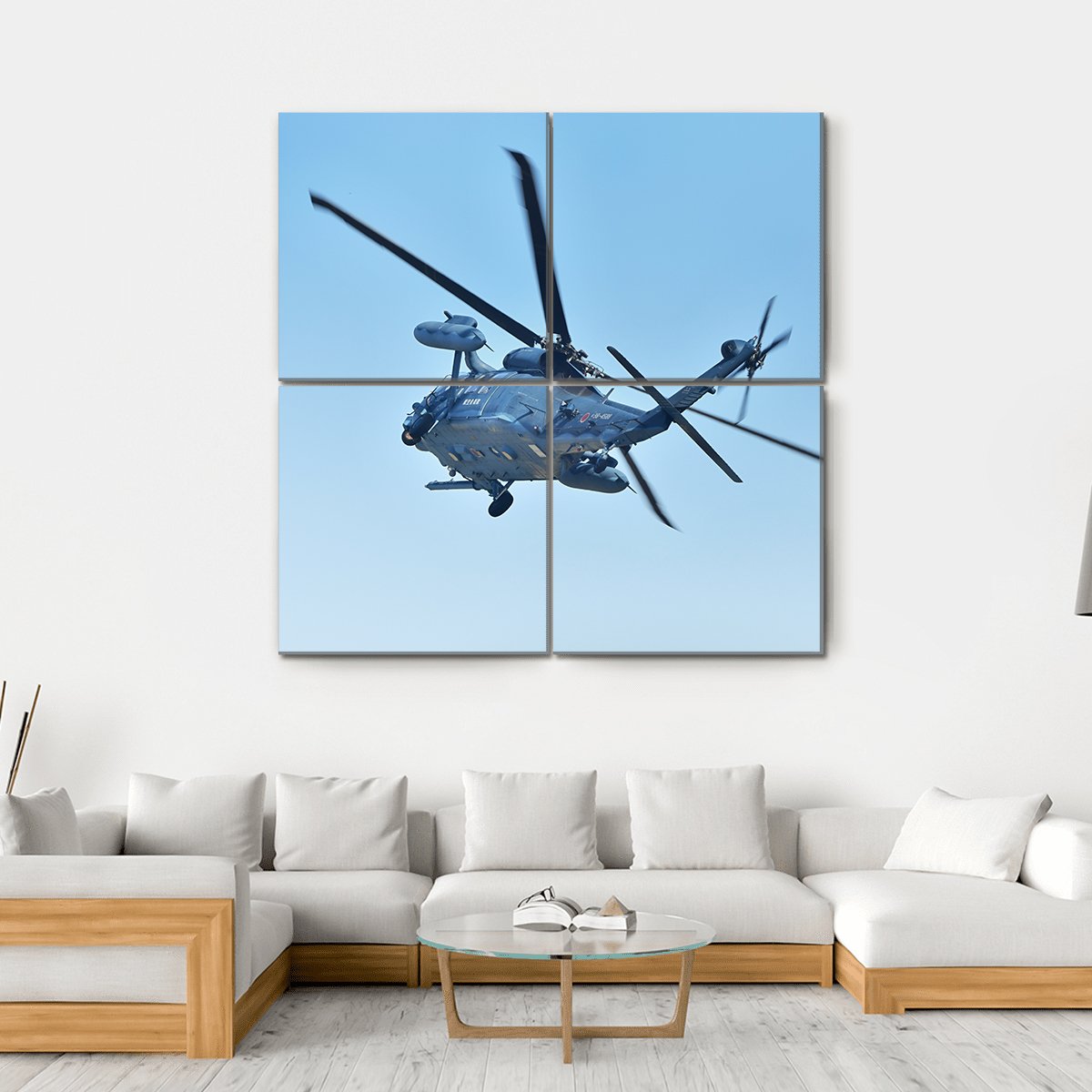 The Jasdf UH-60j Canvas Wall Art-4 Square-Gallery Wrap-17" x 17"-Tiaracle