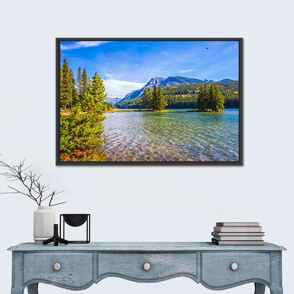 The Lake Two Jack Canvas Wall Art-1 Piece-Floating Frame-36" x 24"-Tiaracle