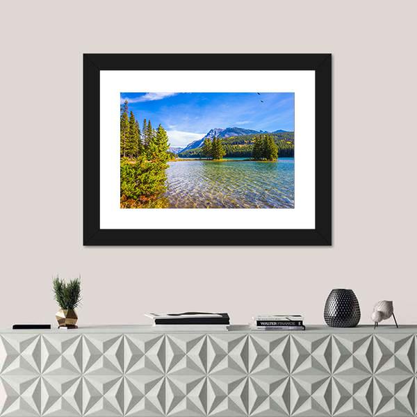 The Lake Two Jack Canvas Wall Art-1 Piece-Framed Print-42" x 14"-Tiaracle