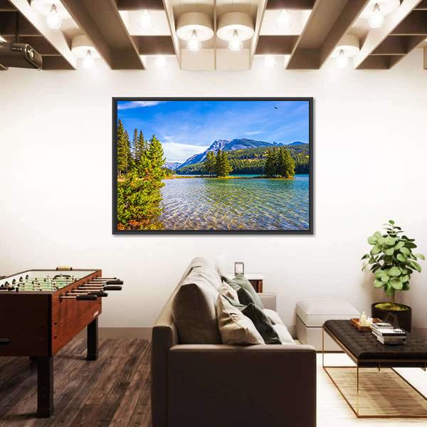 The Lake Two Jack Canvas Wall Art-5 Horizontal-Gallery Wrap-22" x 12"-Tiaracle