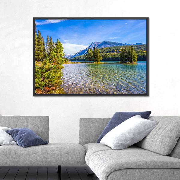 The Lake Two Jack Canvas Wall Art-5 Horizontal-Gallery Wrap-22" x 12"-Tiaracle